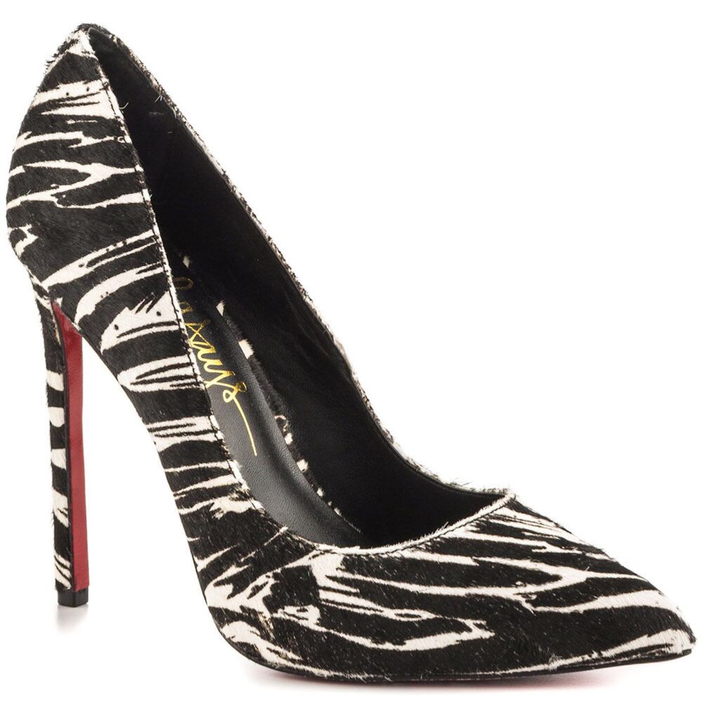 Taylor Says Bones Pony Hair Leather Pump